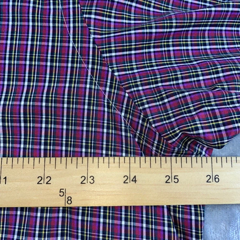 Ralph Lauren Classic‎ Fit Plaid Button Down Shirt Mens Large Purple